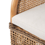safavieh charlie rattan accent chair with cushion, ach6514