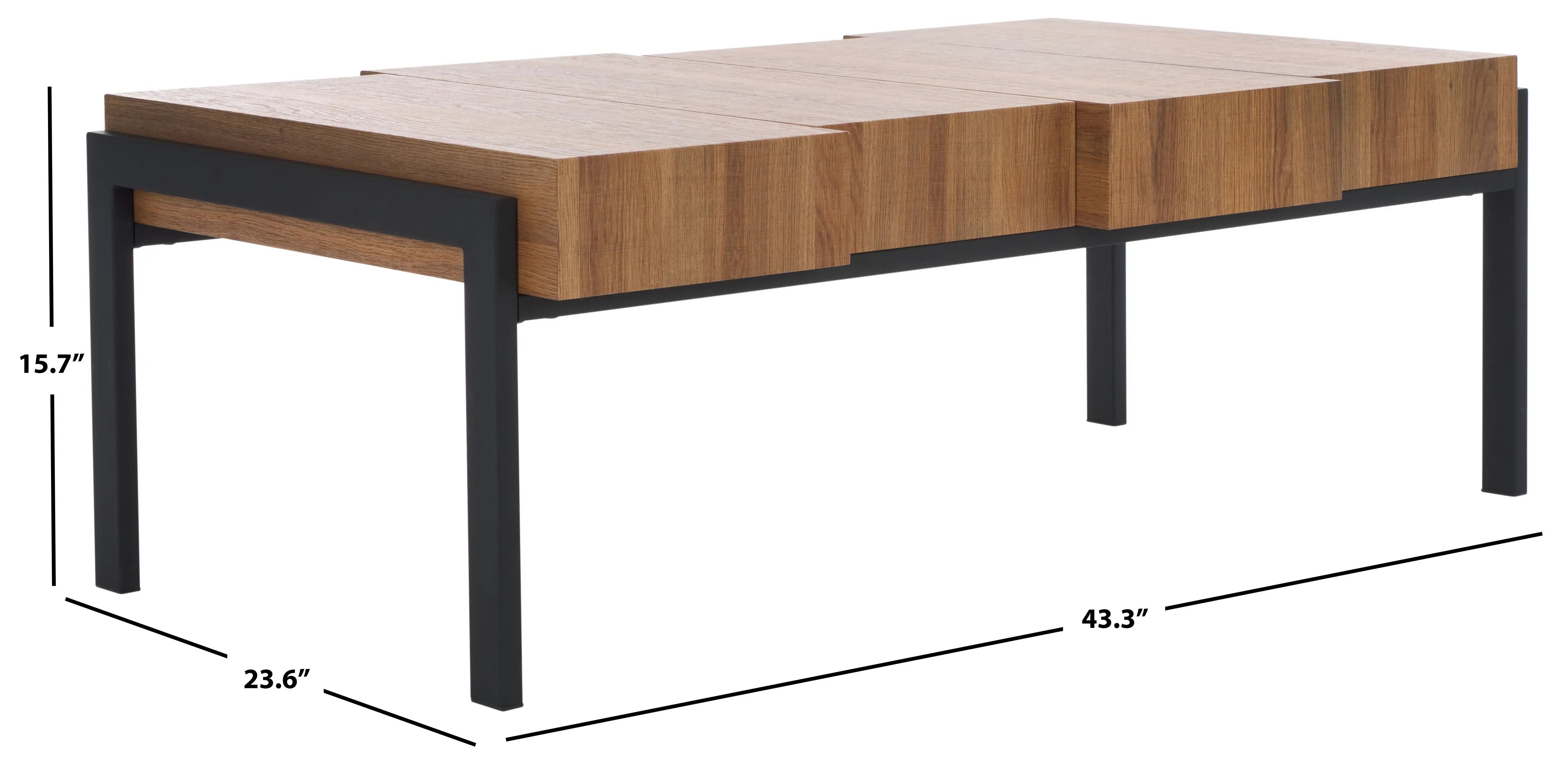 Safavieh Alexander Rectangular Contemporary Rustic Coffee Table , COF7005