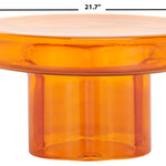 safavieh couture patterson glass coffee table, sfv1200 - Orange