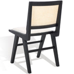 safavieh couture hattie french cane cushion seat dining chair, sfv4154 - Black / Natural