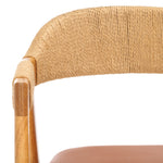 Safavieh Couture Eamon Leather And Cane Dining Chair, SFV4203 - Natural / Brown