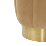 Safavieh Couture Maxine Channel Tufted Otttoman - Light Brown / Gold