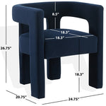 Safavieh Couture Deandre Contemporary Dining Chair - Navy