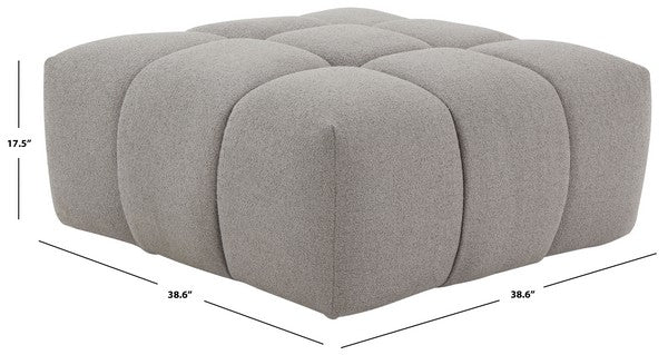 Safavieh Couture Petryna Boucle Tufted Cocktail Ottoman, SFV4823
