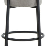 Safavieh Couture Paisleigh Boucle Metal Leg Counter Stool - Grey / Black