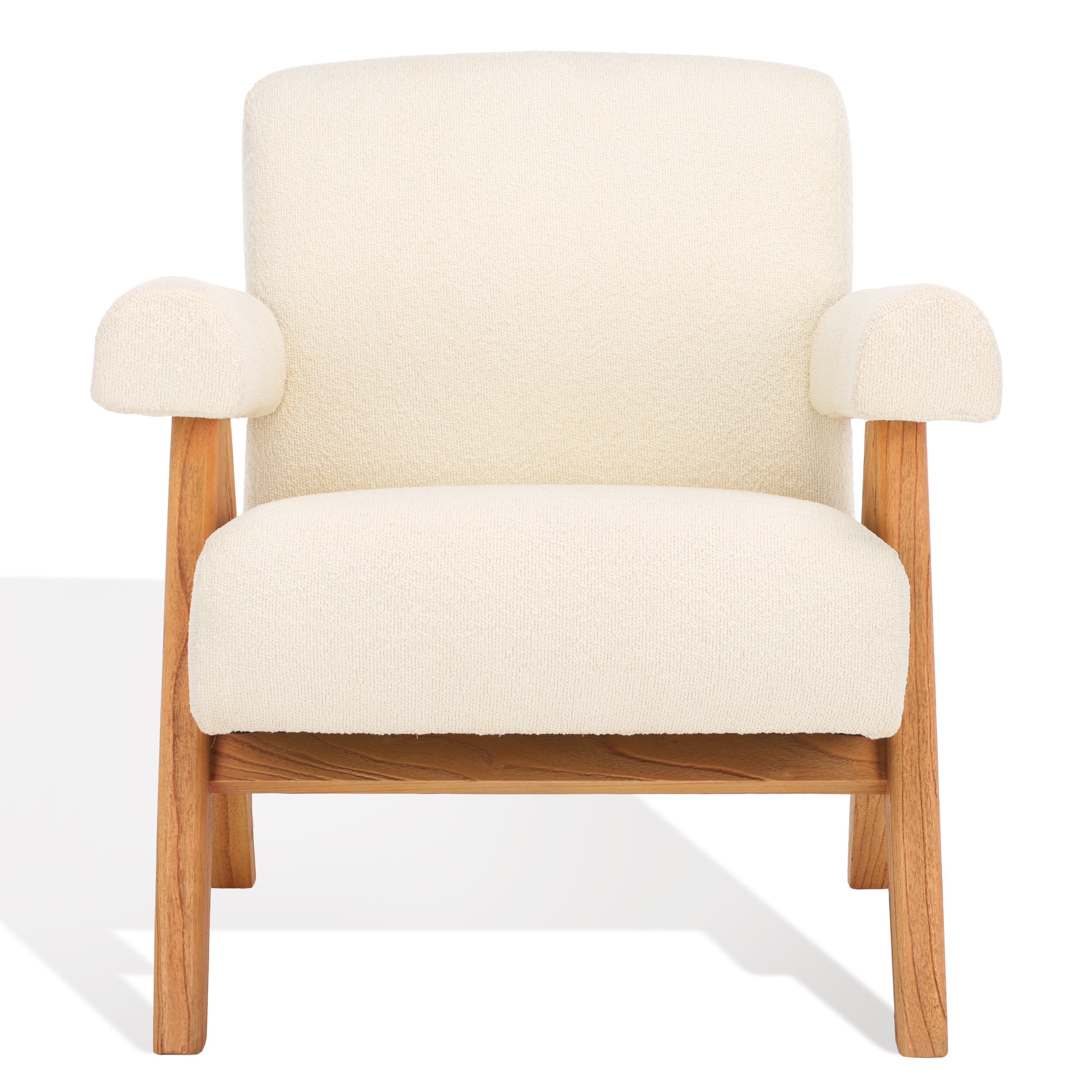 safavieh couture billie boucle accent chair, SFV9100 - Natural