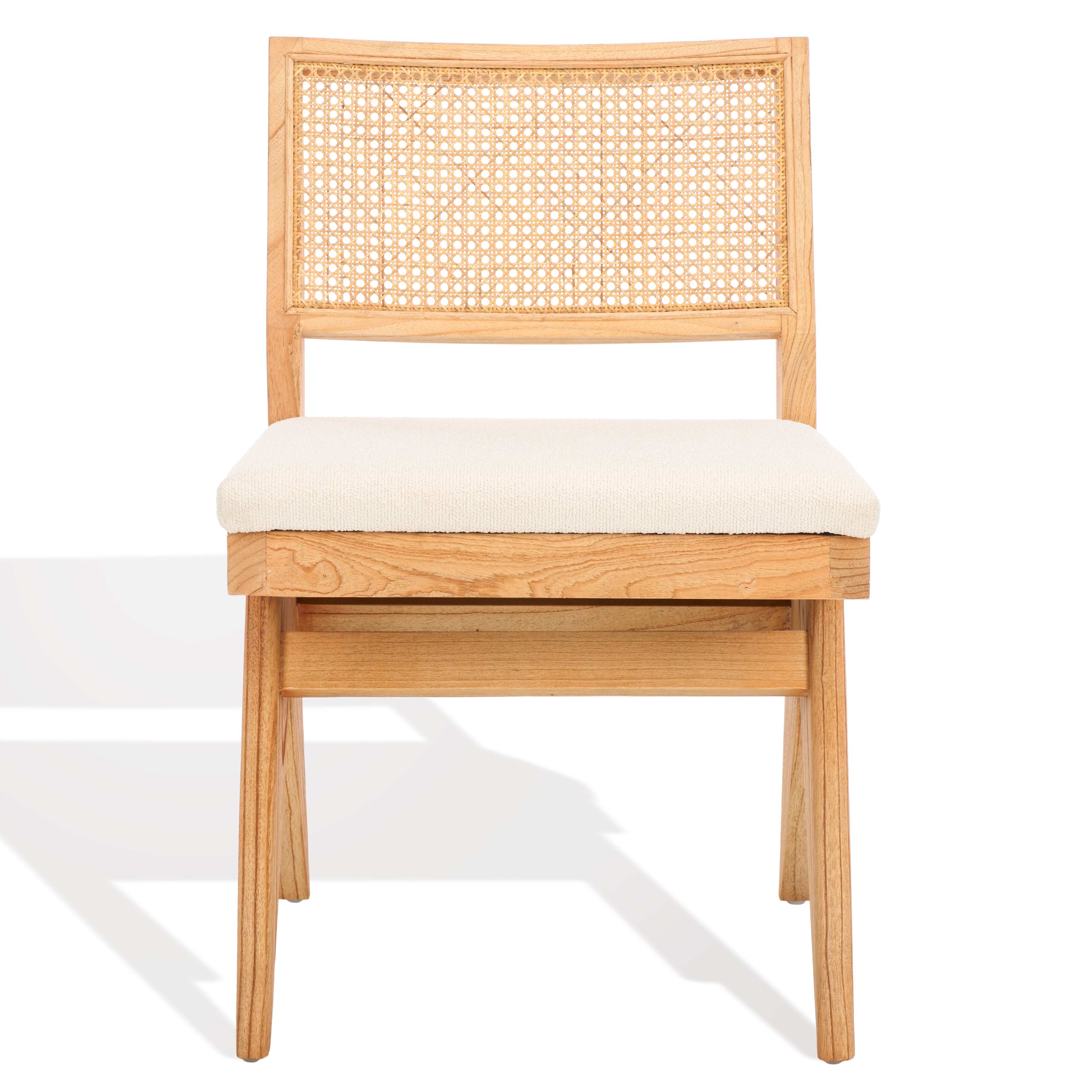 safavieh couture jaqueline boucle and rattan back dining chair, SFV9104