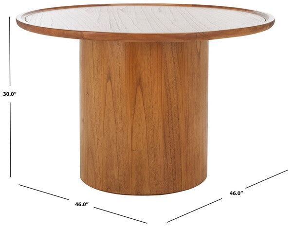 Safavieh Couture Devin Round Pedestal Dining Table, SFV1700