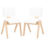 Safavieh Couture Alisyn Wood Dining Chair(Set of 2) , SFV4125 - Natural / White
