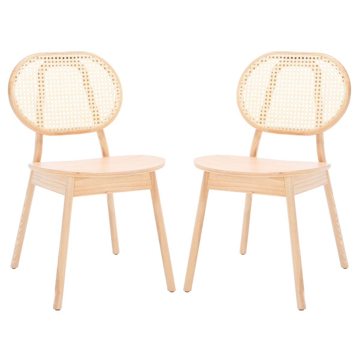 Safavieh Couture Kristianna Rattan Back Dining Chair(Set of 2) , SFV4127 - Natural