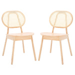 Safavieh Couture Kristianna Rattan Back Dining Chair(Set of 2) , SFV4127 - Natural