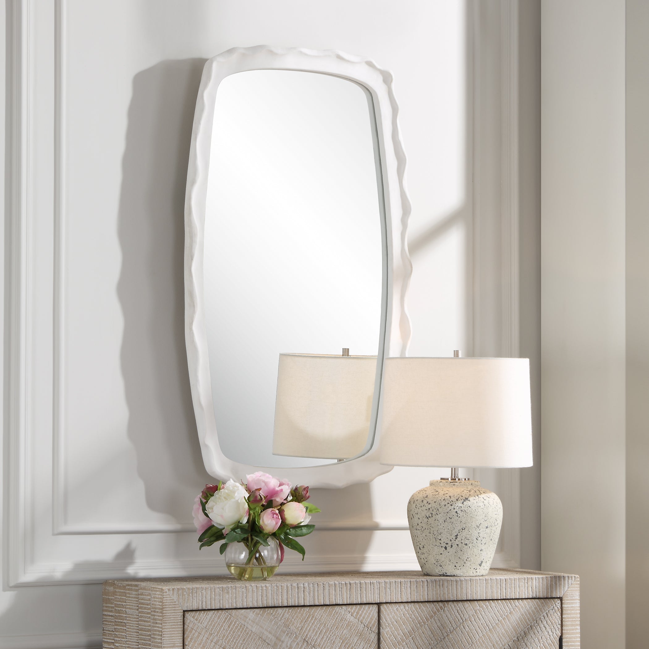 Uttermost Marbella White Mirror