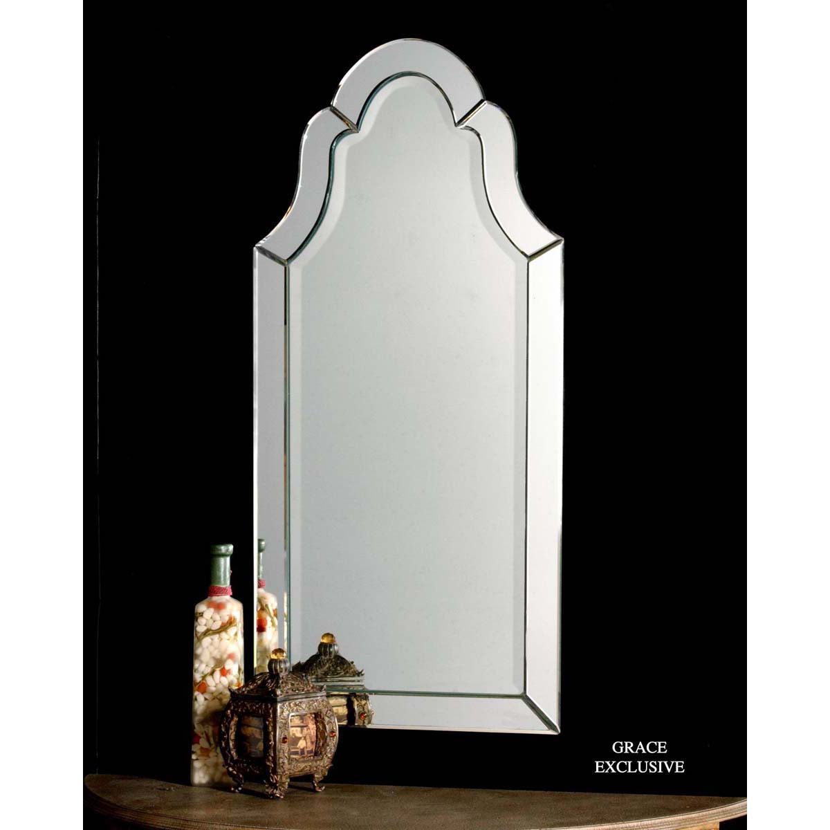 Uttermost Hovan Frameless Arched Mirror