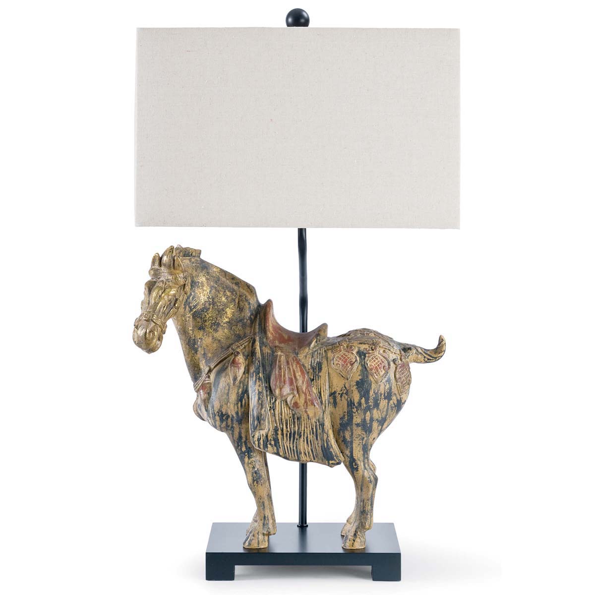 Regina Andrew Dynasty Horse Table Lamps Pair