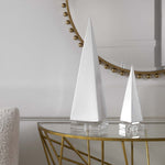 Uttermost Great Pyramids Sculpture In White, S/2