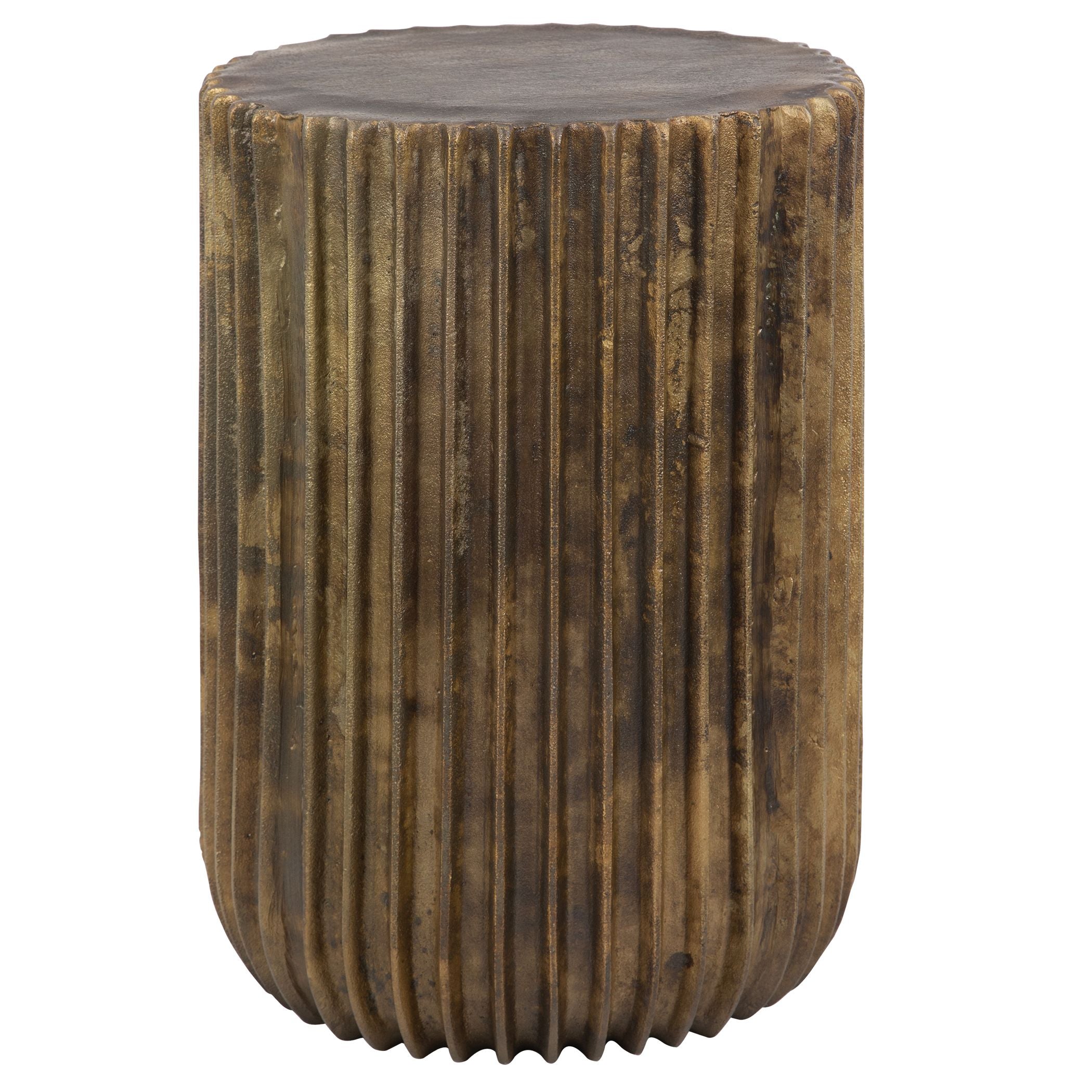 Uttermost Peaks And Valleys Gold Accent Table