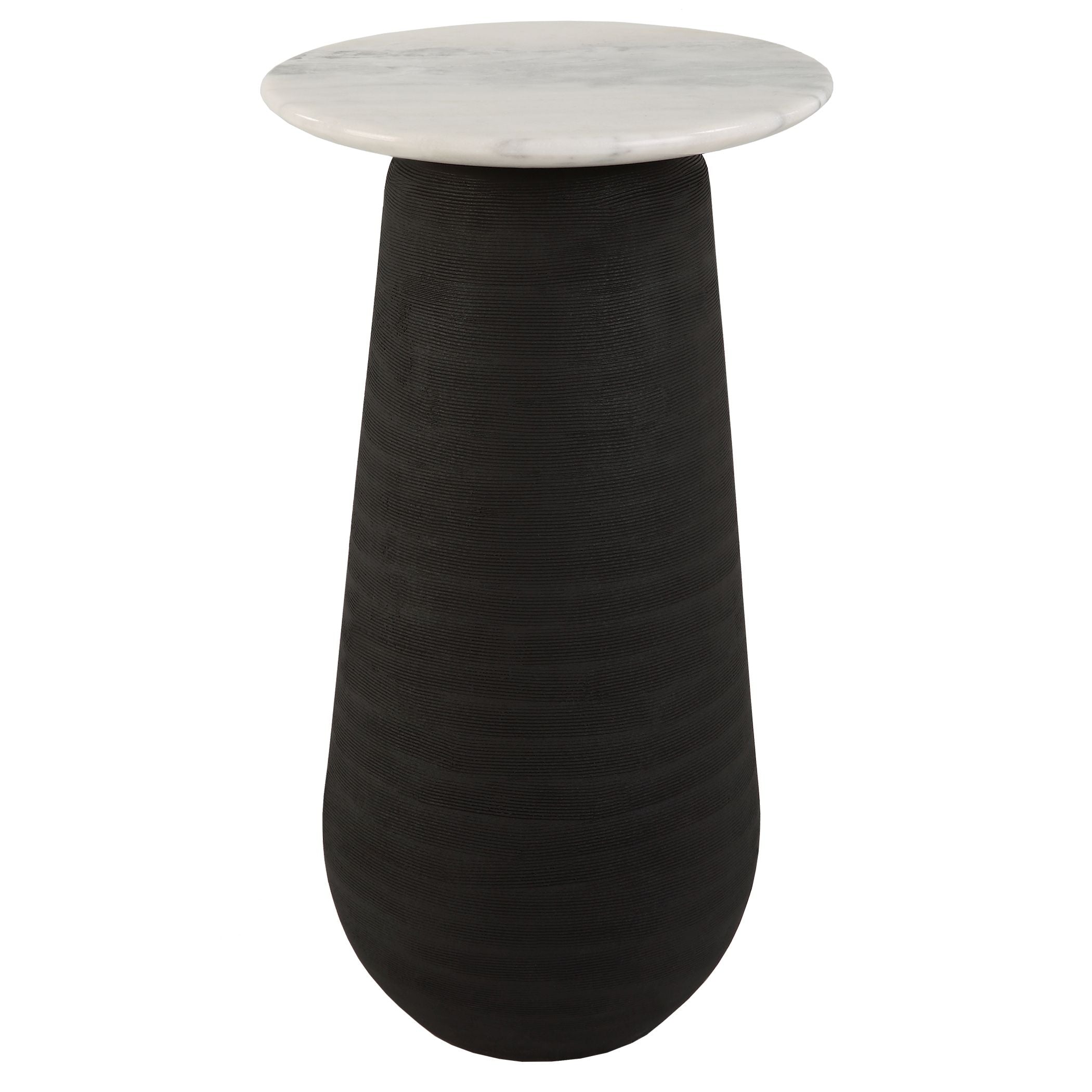 Uttermost Total Eclipse Marble Accent Table