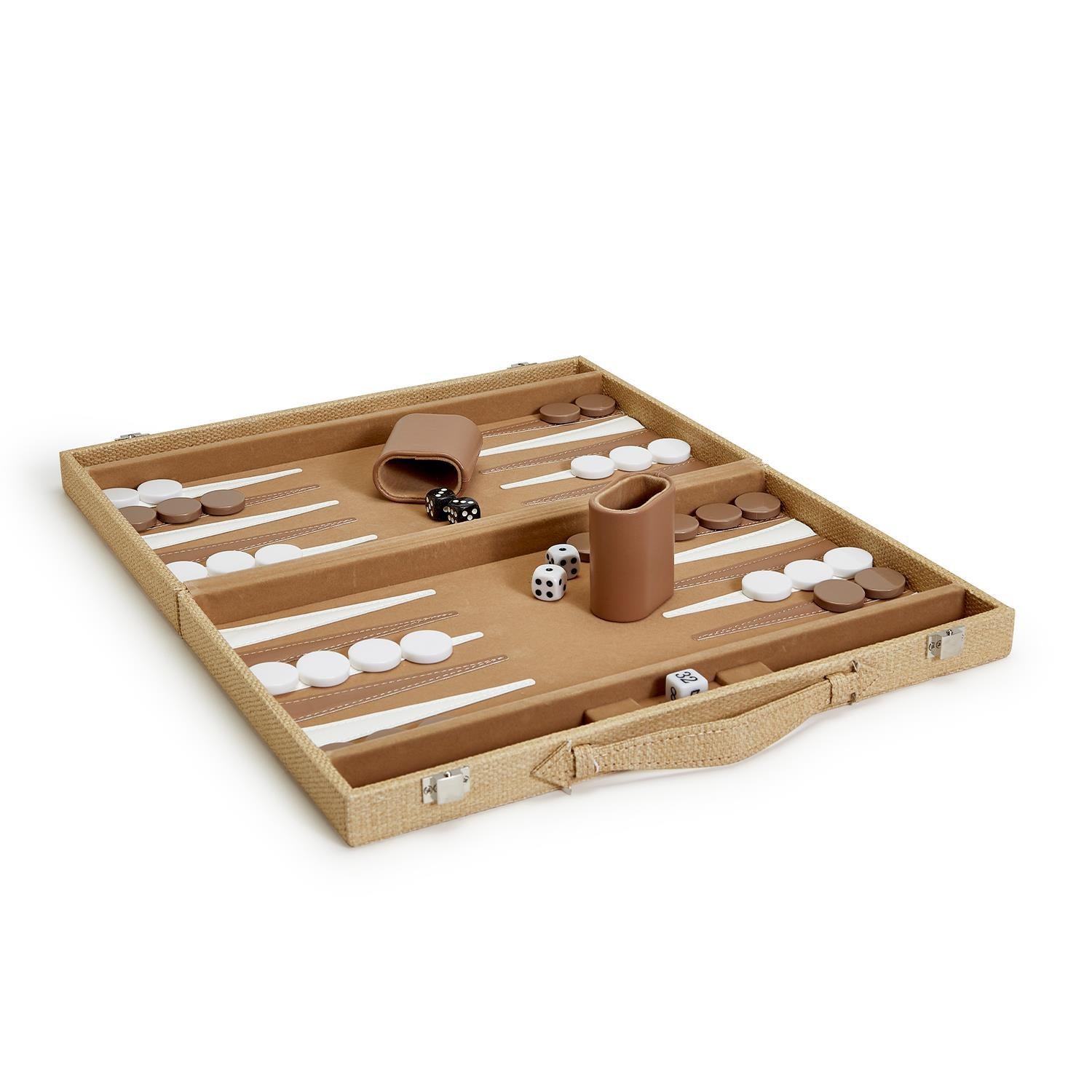 Two's Company Terra Cane Backgammon Set Game