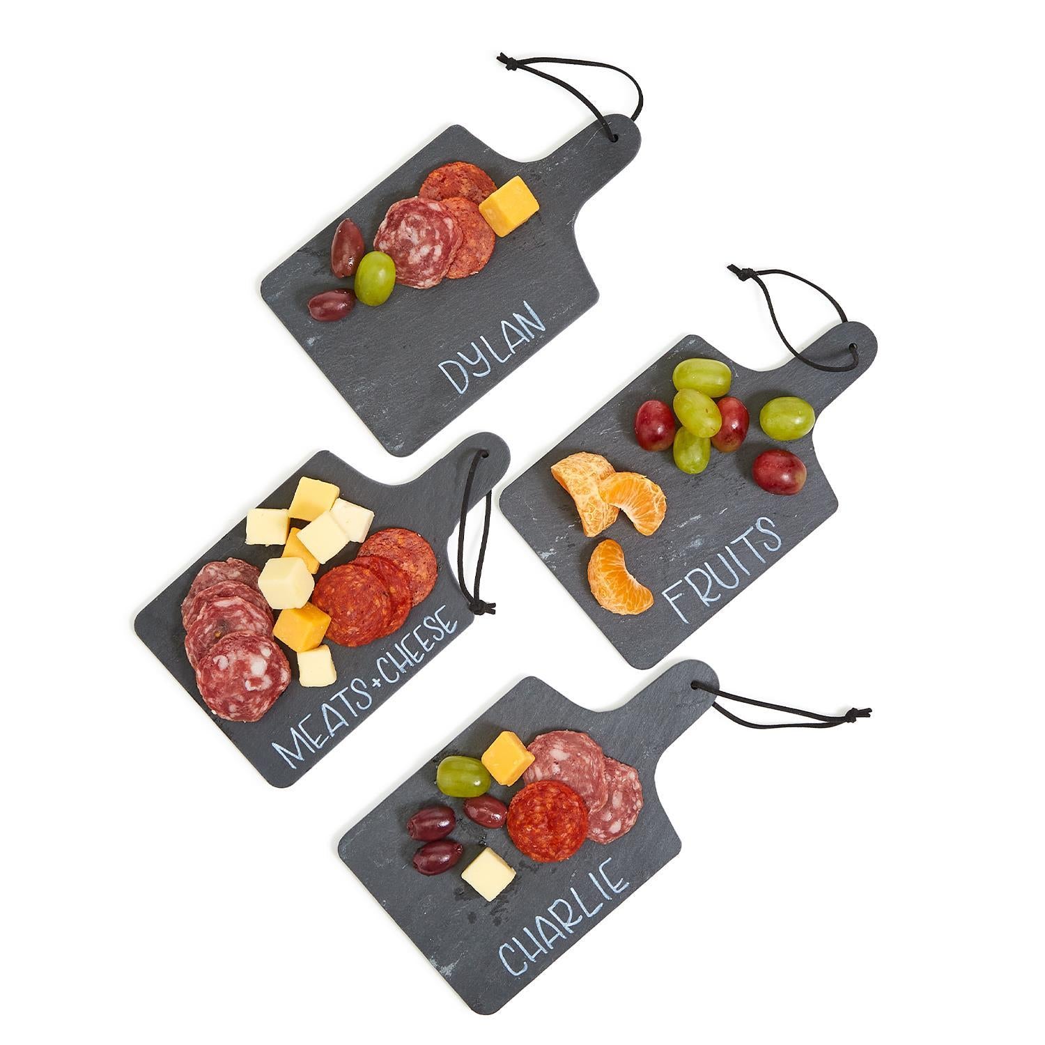 Two's Company S/4 Slate Personal Charcuterie Boards