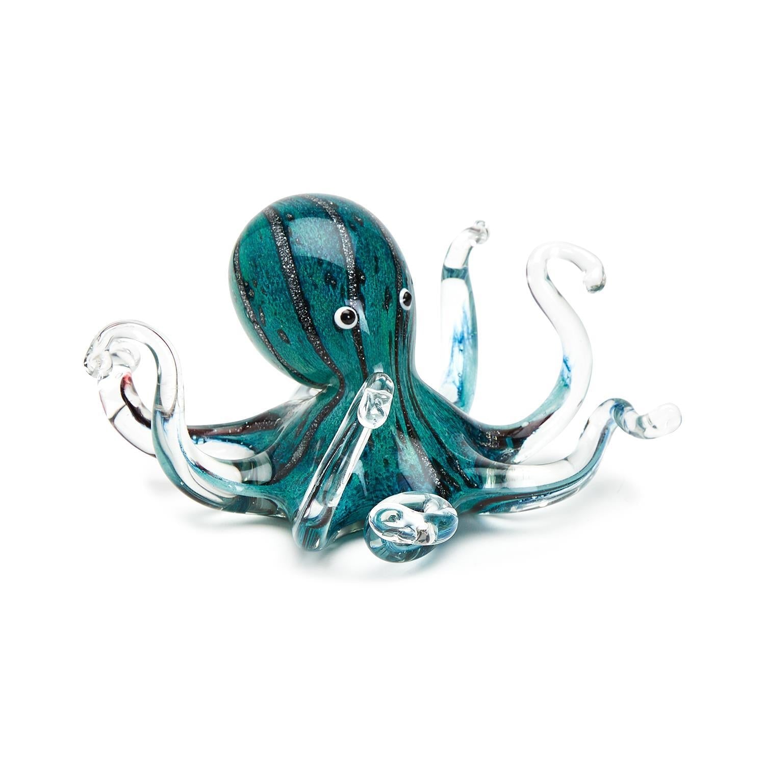Octopus Hand-Blown Glass Figurine