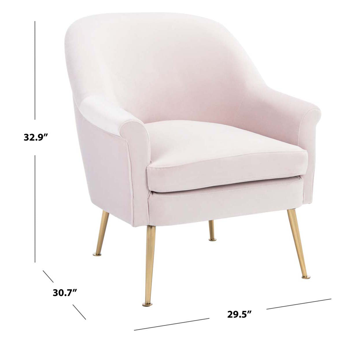 Safavieh Rodrik Accent Chair , ACH4005 - Light Pink