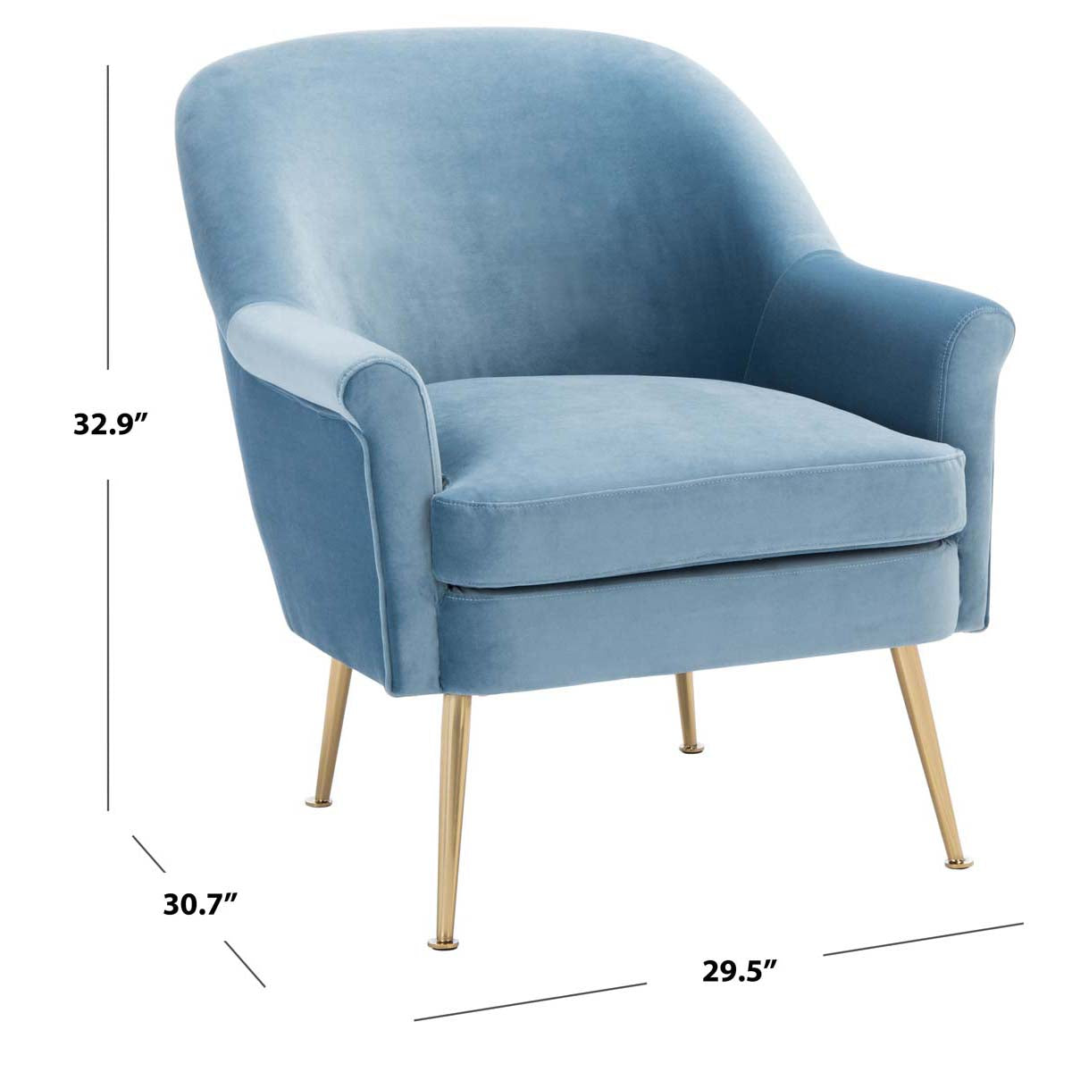Safavieh Rodrik Accent Chair , ACH4005 - Light Blue