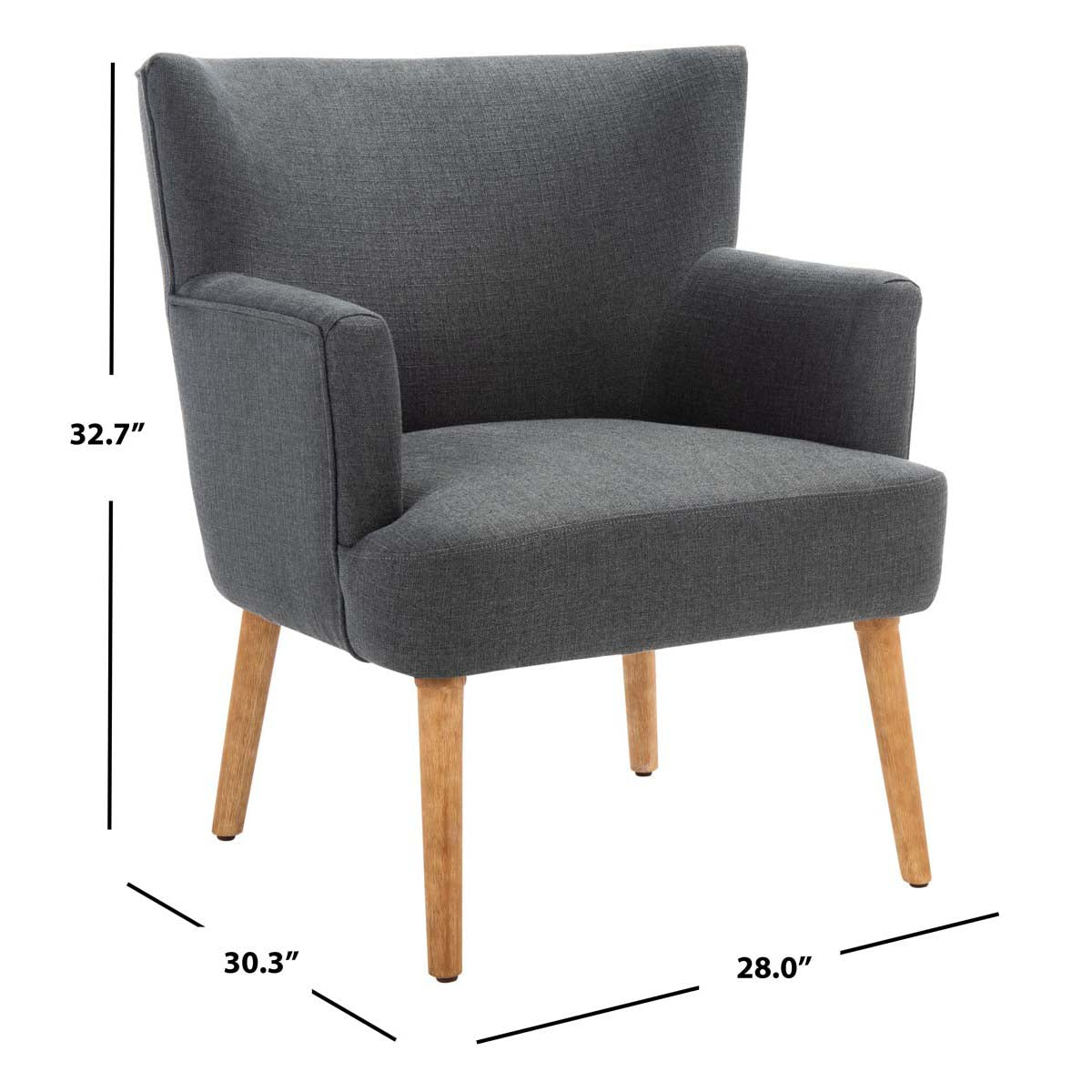 Safavieh Delfino Accent Chair , ACH4009 - Dark Grey