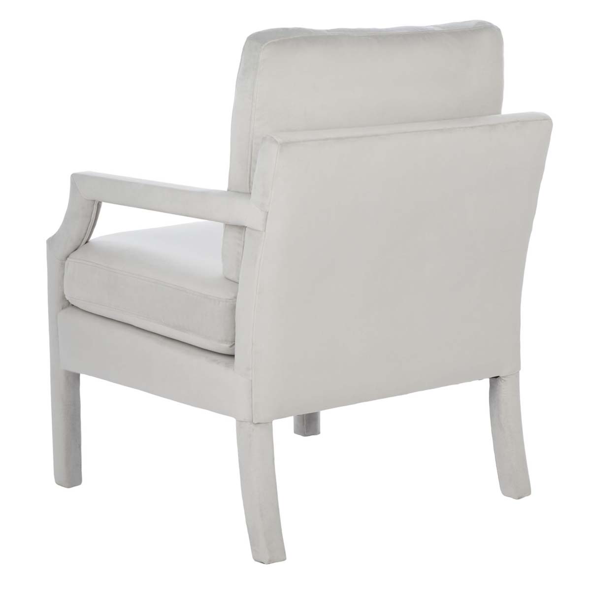 Safavieh Genoa Upholstered Arm Chair , ACH4510 - Light Grey Velvet