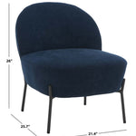 Safavieh Brax Petite Slipper Chair , ACH5101 - Navy / Black