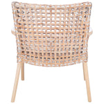 Safavieh Collette Rattan Accent Chair W/ Cushion , ACH6515 - Natural White Wash/ White