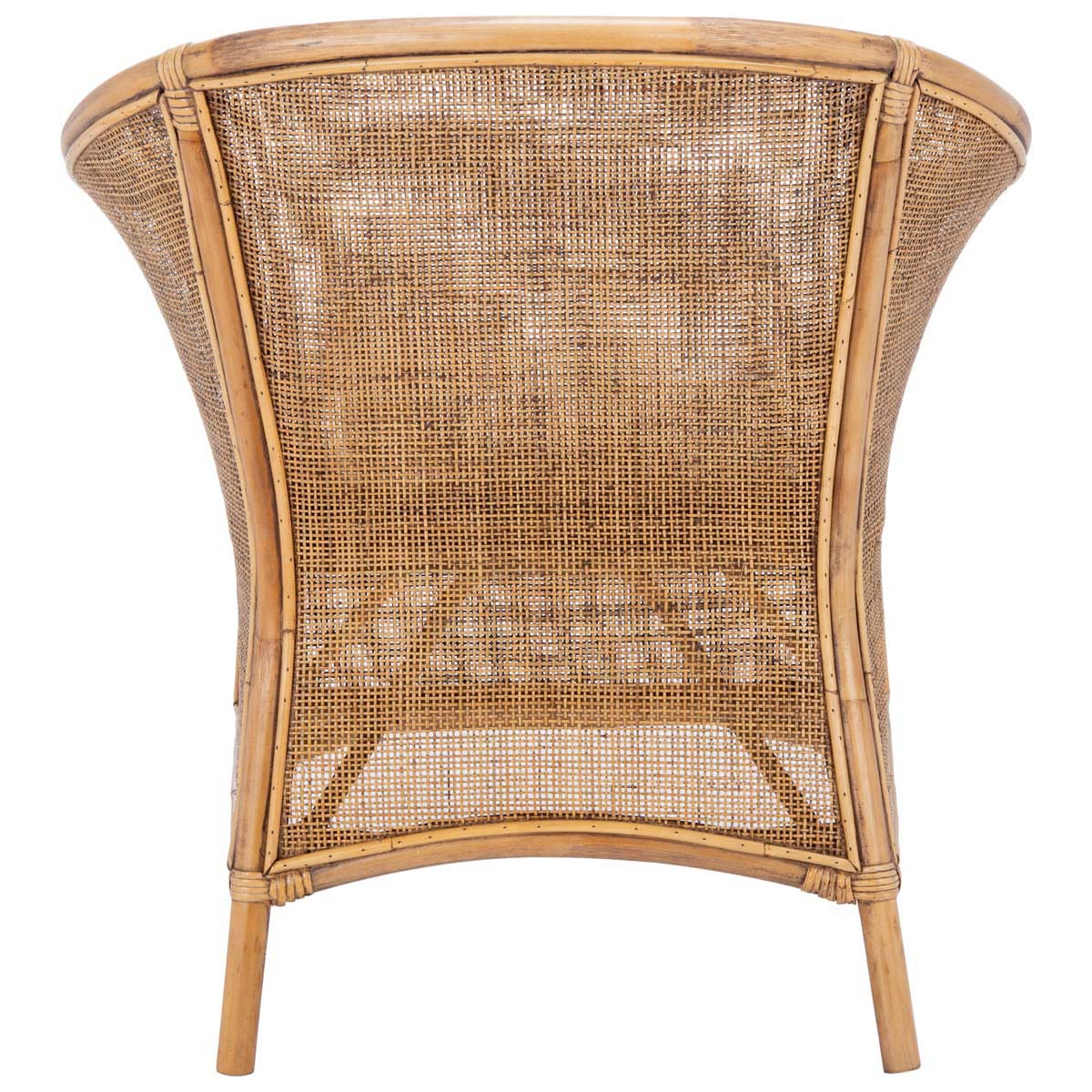 Safavieh Jessica Rattan Accent Chair W/ Cushion , ACH6519 - Honey Brown Wash/White