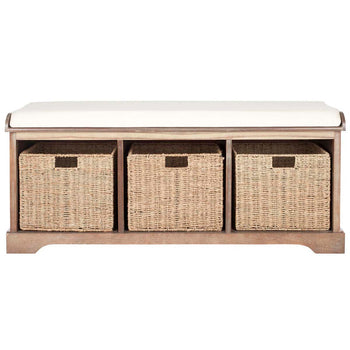 Safavieh Lonan Wicker Storage Bench , AMH5733