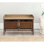 Safavieh Noah 2 Drawer Wooden Storage Bench , AMH6528