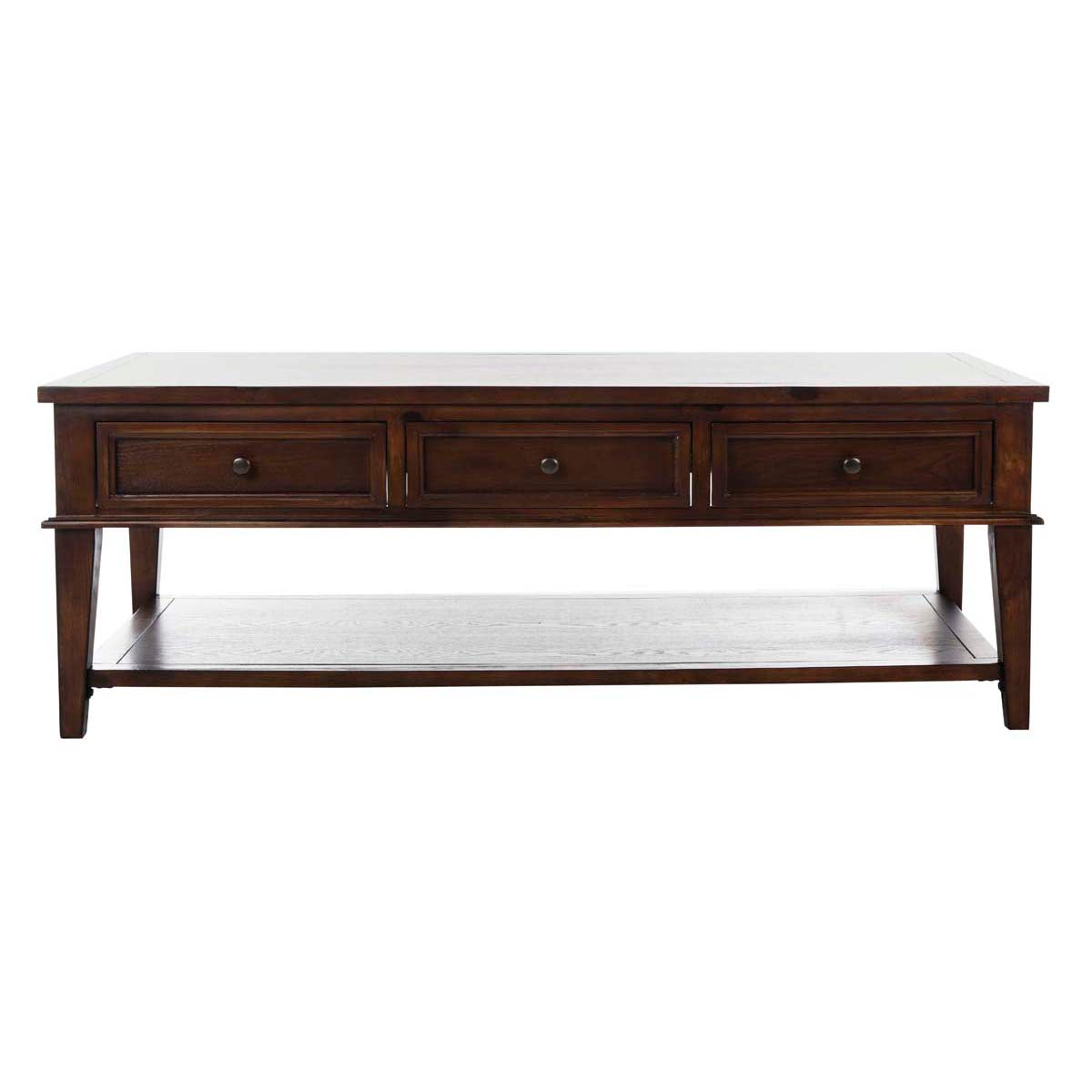 Safavieh Manelin Coffee Table With Storage Drawers , AMH6642 - Sepia