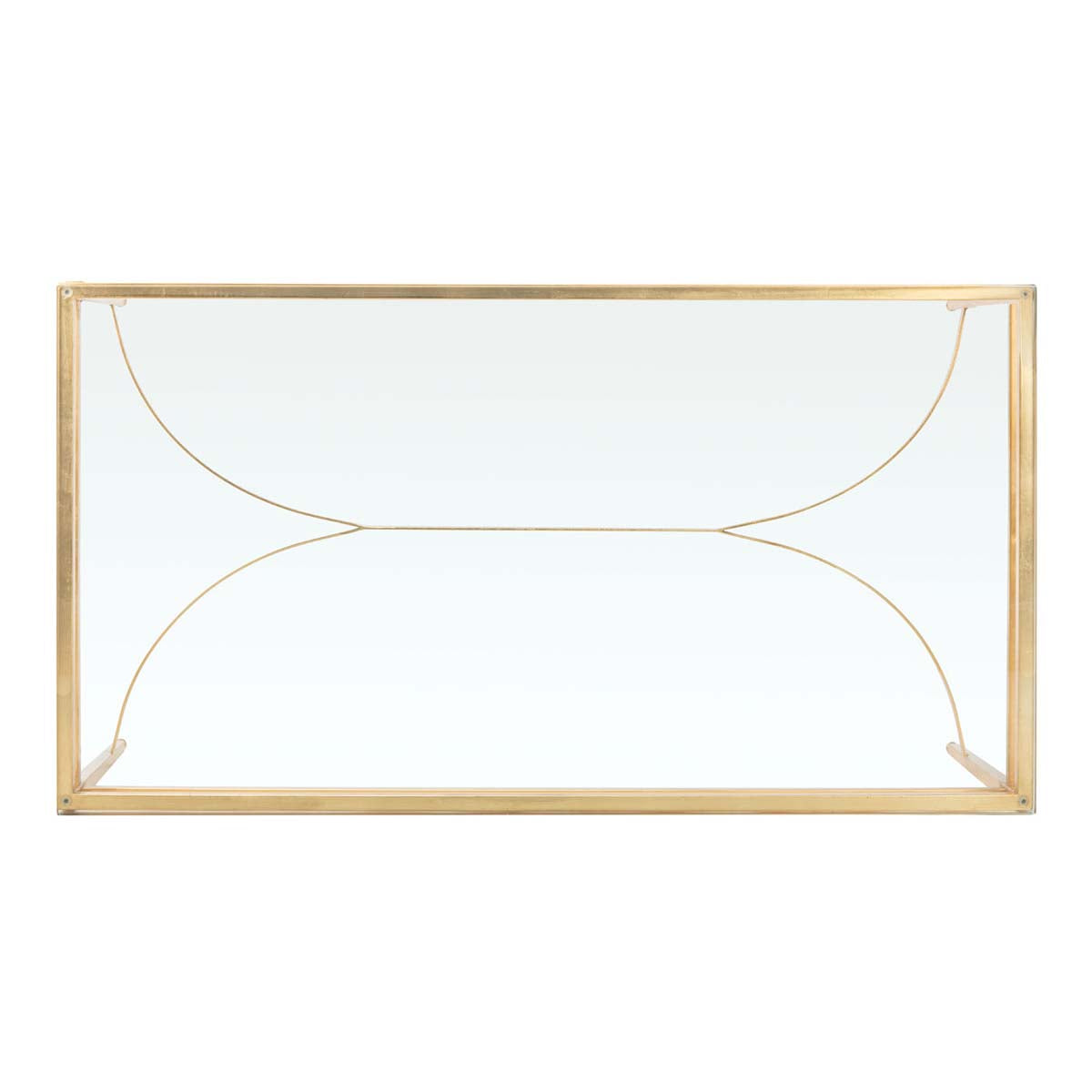 Safavieh Couture Abelard Glass Cocktail Table - Gold / Glass