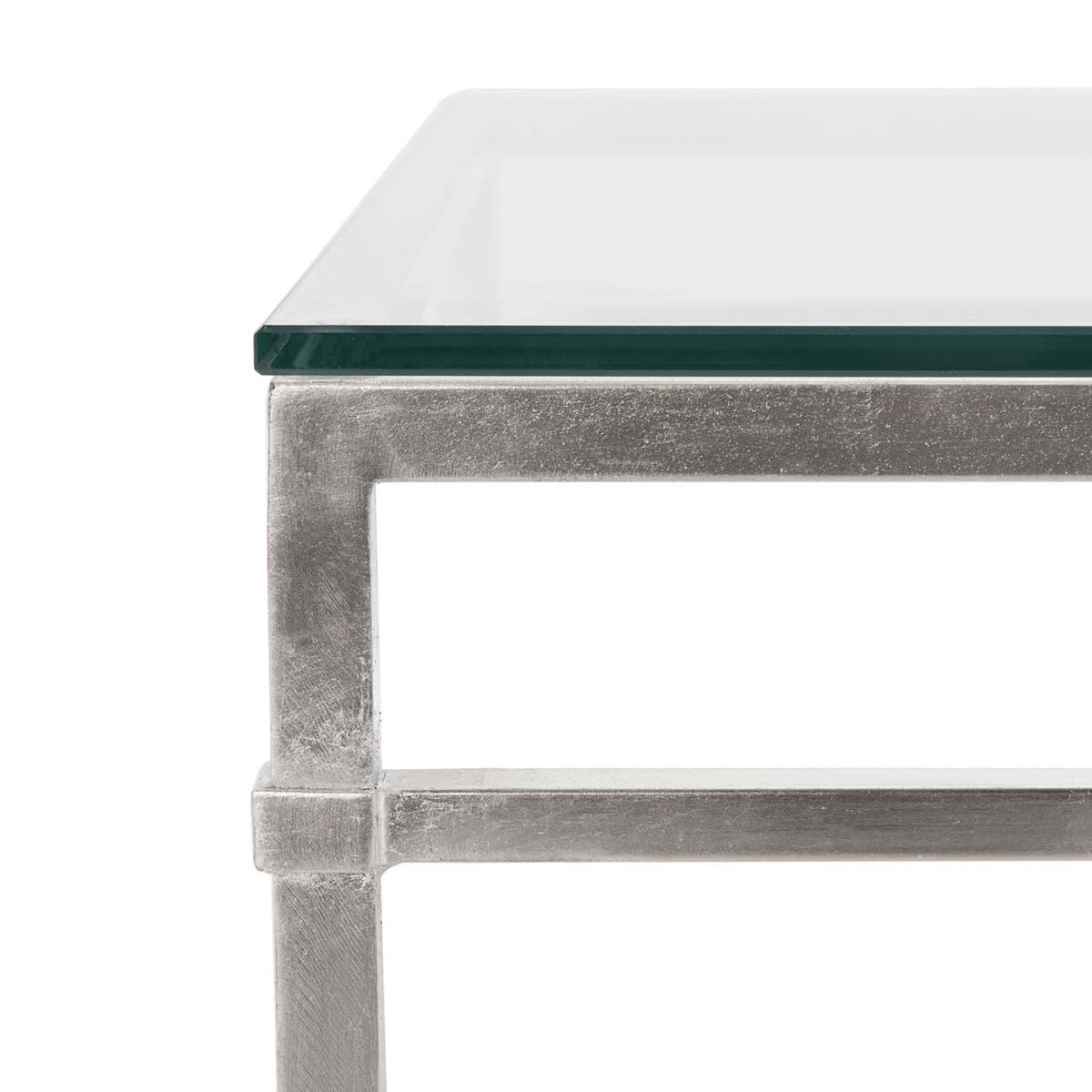 Safavieh Couture Abelard Glass Cocktail Table - Silver / Glass