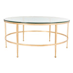 Safavieh Couture Edmund Glass Cocktail Table - Gold / Glass