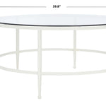 Safavieh Couture Edmund Glass Cocktail Table - White