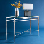 Safavieh Couture Baumgarten Glass Console Table - Silver / Glass
