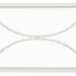 Safavieh Couture Matilda Gold Leaf Glass Coffee Table , AMH8318 - White