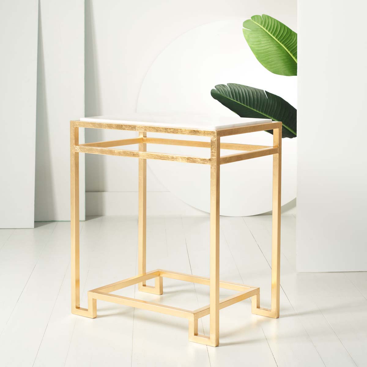 Safavieh Couture Moriah Gold Leaf Accent Table - Gold