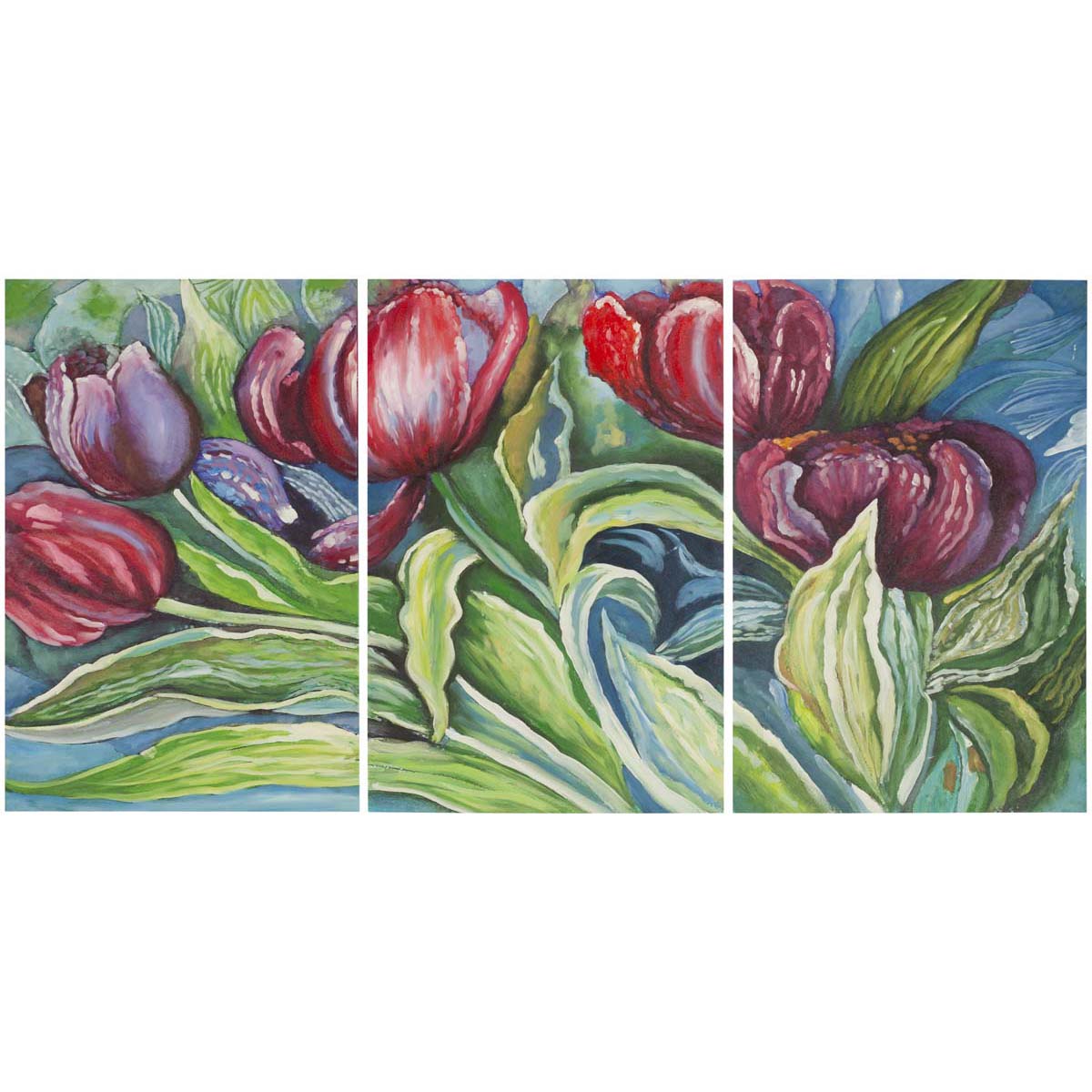 Safavieh Nouveau Tulips Triptych Wall Art