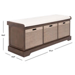 Safavieh Landers 3 Drawer/Cushion Storage Bench, BCH5703