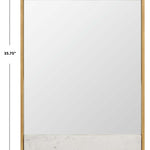Safavieh Couture Kandi Faux Marble Mirror - Brass / White