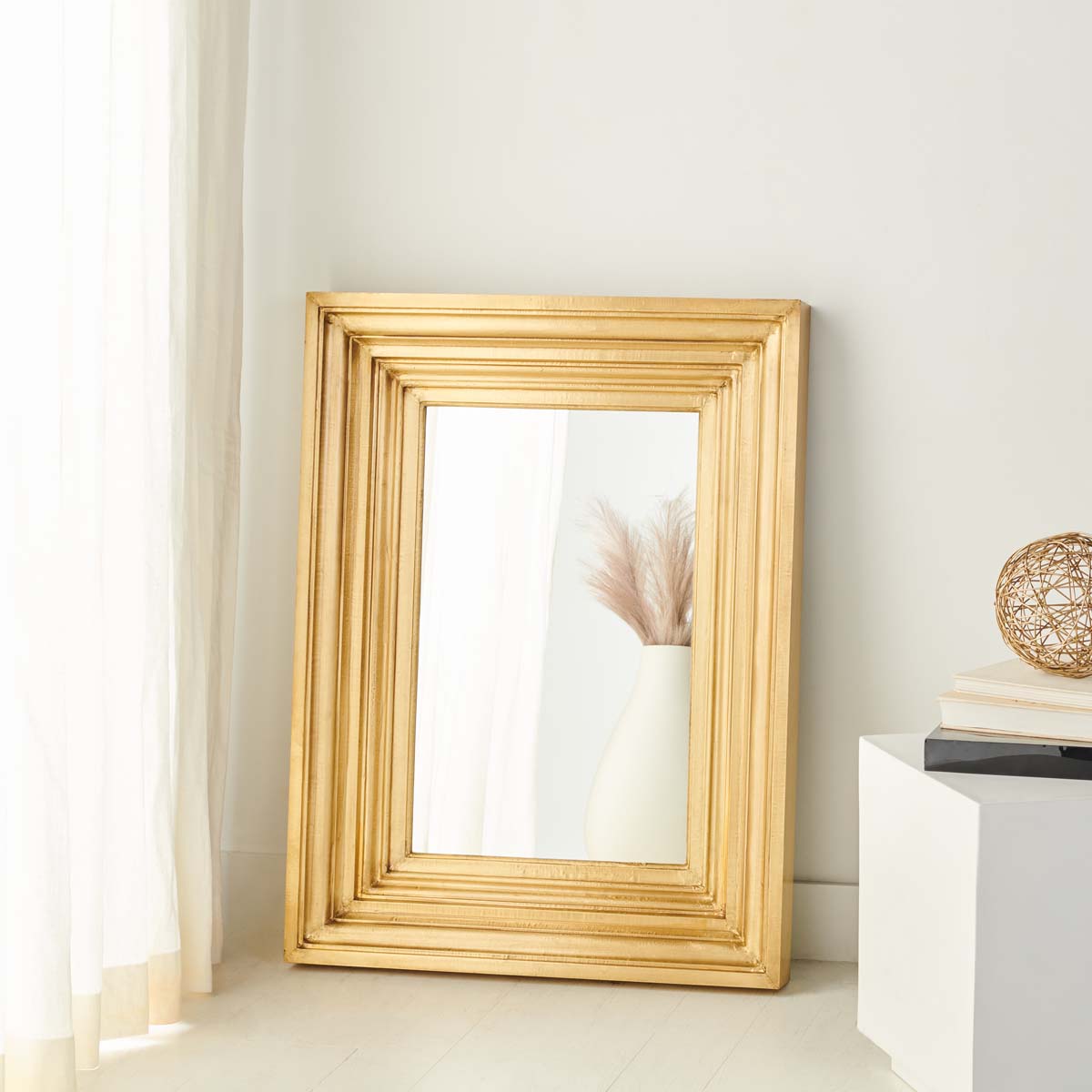 Safavieh Couture Kerry Small Rectangle Wall Mirror - Brass