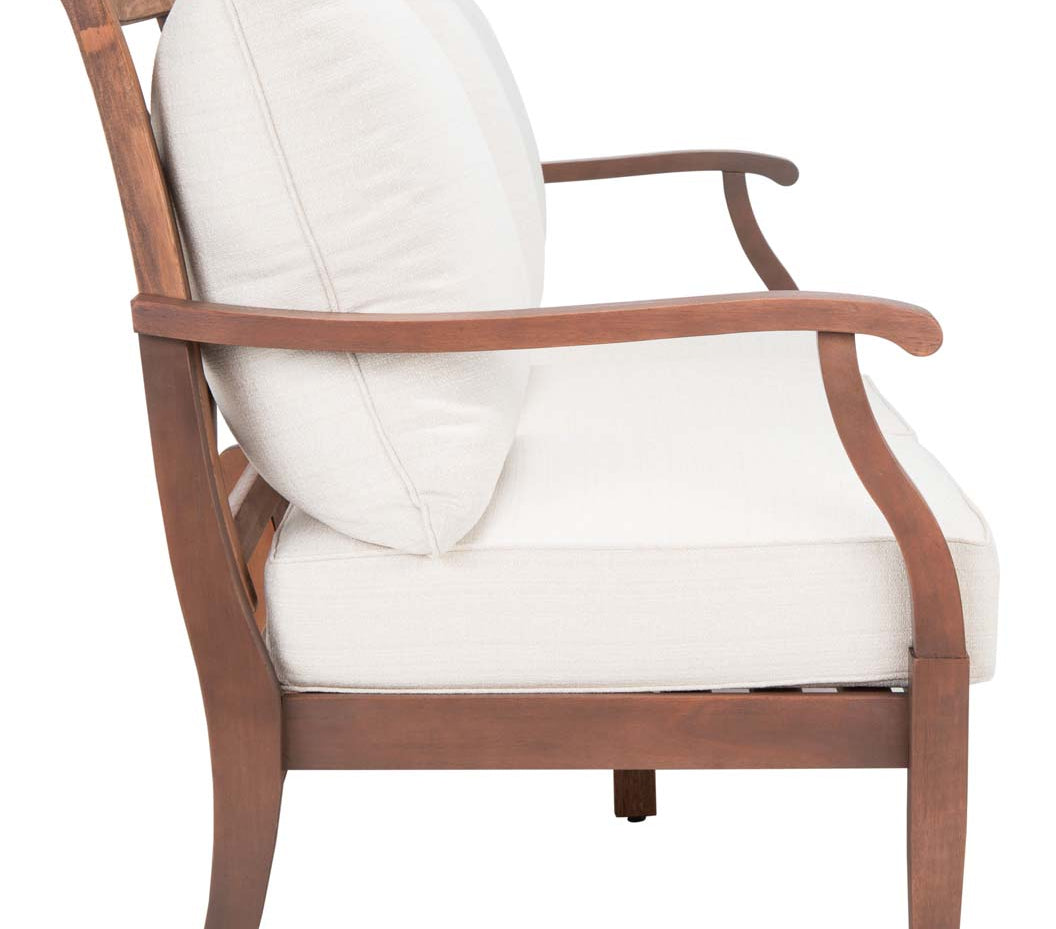 Safavieh Couture Payden Outdoor 3 Seat Sofa - Natural / Beige