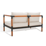 Safavieh Couture Tommy Metal And Wood Patio Sofa - Back / White