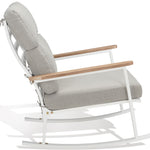 Safavieh Couture Brutus Rocking Chair - White / Light Grey / Natural