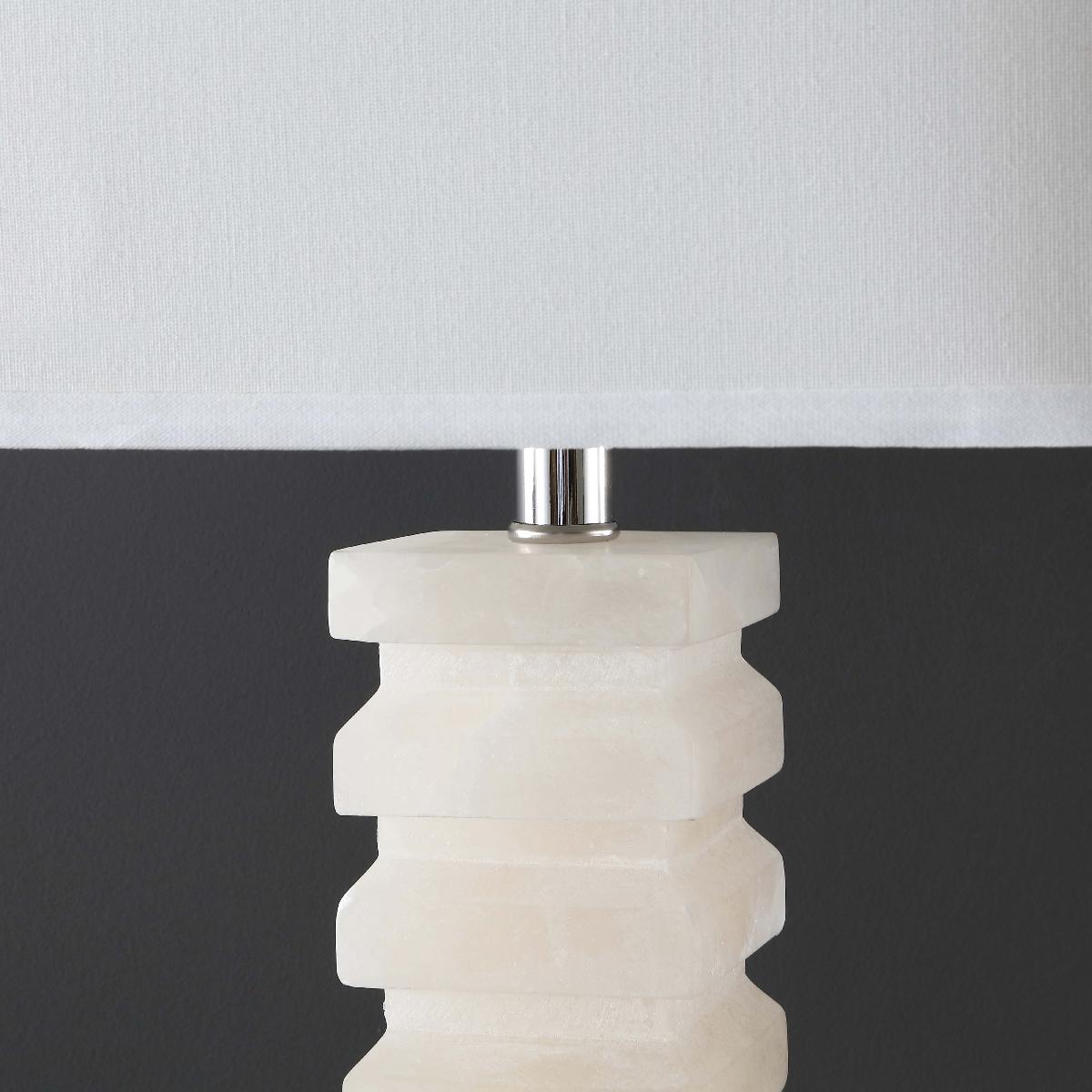 Safavieh Couture Anita Alabasyer Table Lamp - White / Chrome