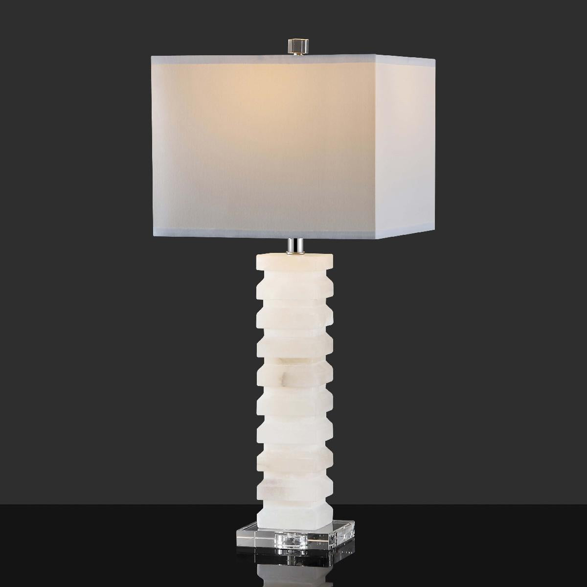 Safavieh Couture Anita Alabasyer Table Lamp - White / Chrome